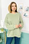 158896 B Yaka Oversize Sardonsuz Sweatshirt